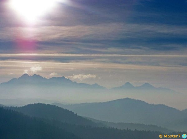 Tatry widziane z Lesnickiego Sedla